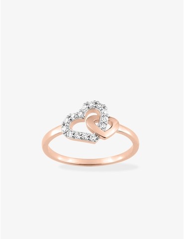 Bague cœurs entrelacés...