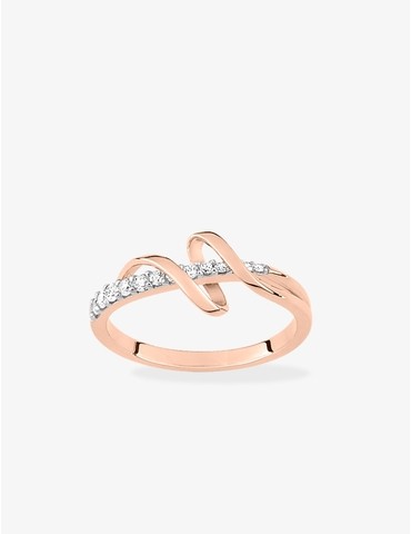 Bague monture entrelacée...