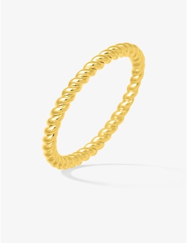 Bague torsadée plaqué or