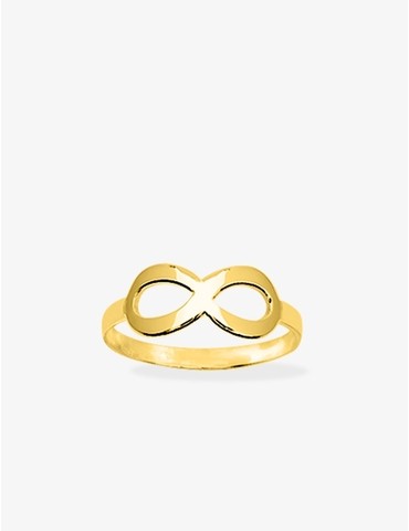 Bague infini 15 mm plaqué or