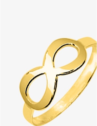 Bague infini 15 mm plaqué or