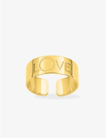 Bague réglable LOVE plaqué or