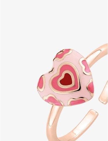 Bague cœur léopard réglable...