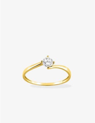 Bague or jaune 750 ‰ et...