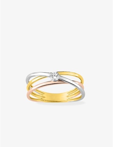Bague solitaire 3 ors 750...