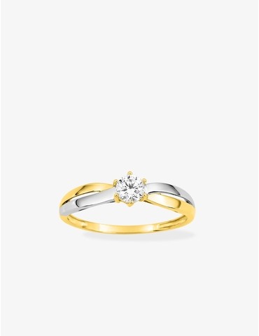 Bague solitaire or jaune...