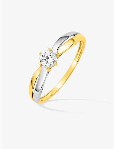 Bague solitaire or jaune...