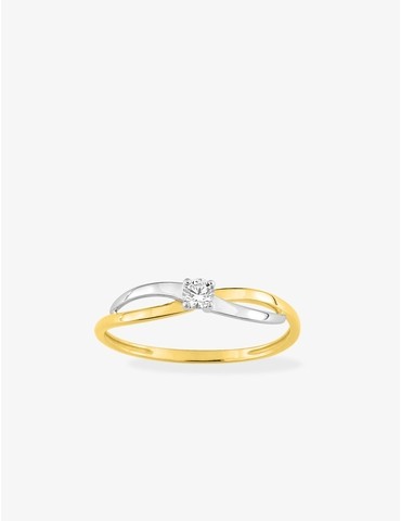 Bague solitaire or jaune...