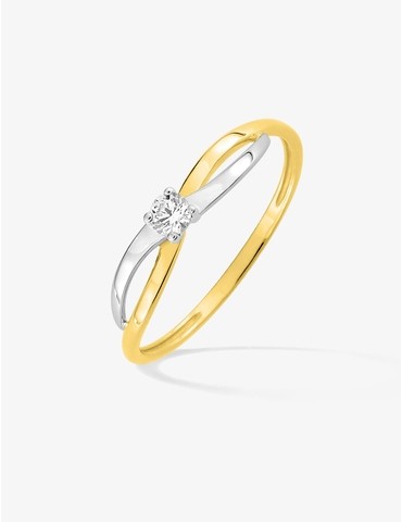 Bague solitaire or jaune...