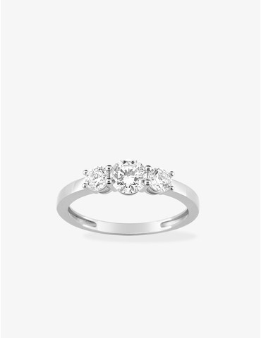 Bague trilogie or blanc 750...