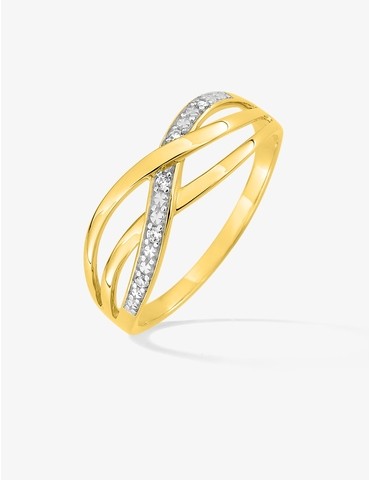 Bague bicolore or jaune 750...