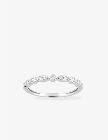Bague en or blanc 750 ‰ et...
