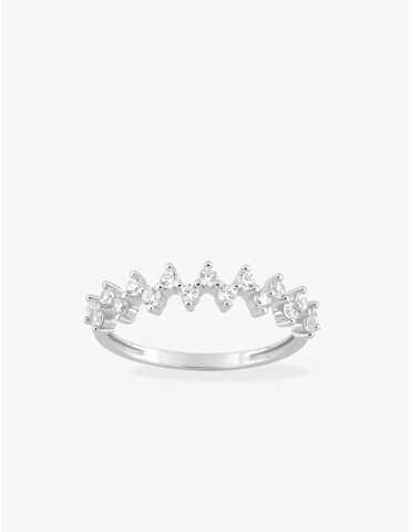 Bague fantaisie en or blanc...