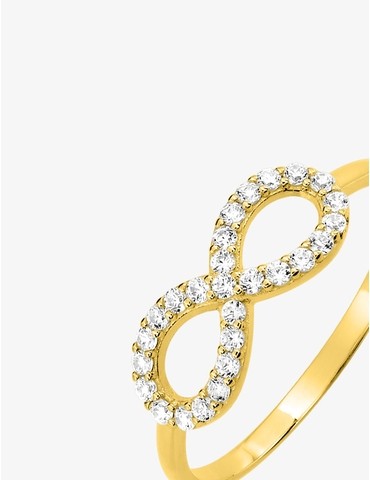 Bague infini or jaune 750 ‰...