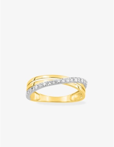 Bague or jaune 750 ‰ et...