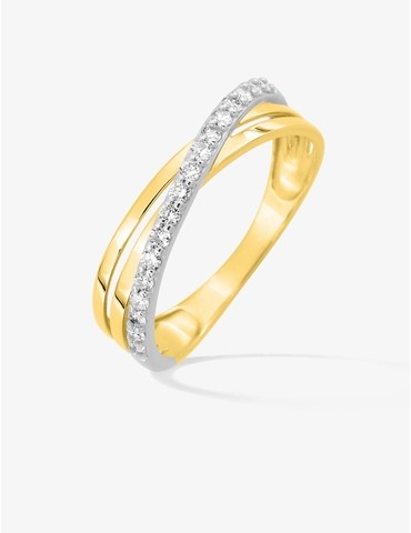 Bague or jaune 750 ‰ et...