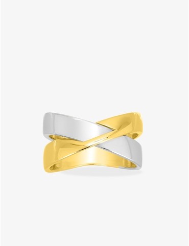 Bague bicolore or 750 ‰