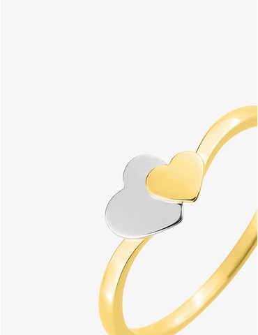 Bague bicolore or jaune 750...