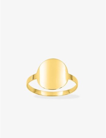 Bague pastille or jaune 750 ‰