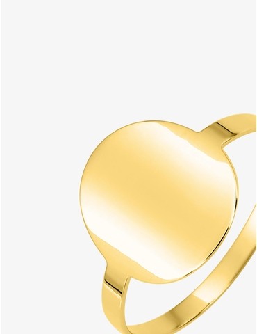 Bague pastille or jaune 750 ‰