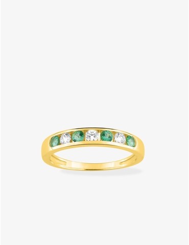 Bague demi-alliance or...