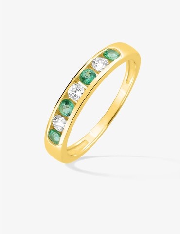 Bague demi-alliance or...