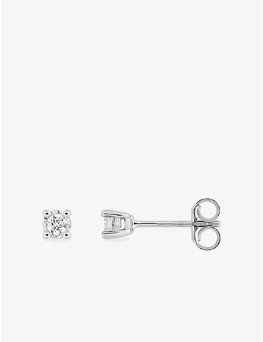 Boucles d'oreilles or blanc...