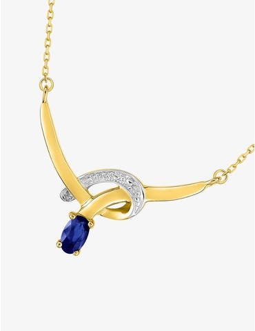 Collier fantaisie or jaune...