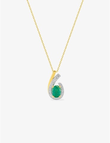 Collier or jaune 375 ‰,...