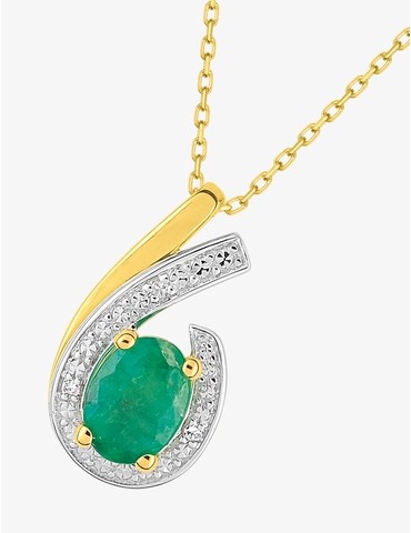 Collier or jaune 375 ‰,...