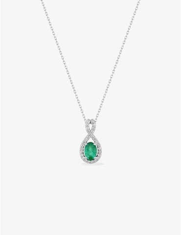 Collier or blanc 375 ‰,...