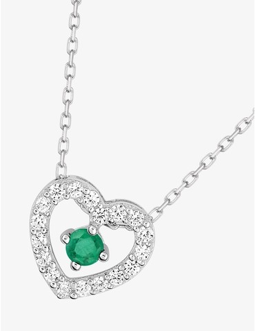 Collier cœur or blanc 375...