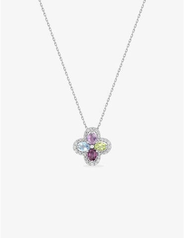 Collier or blanc 375 ‰,...