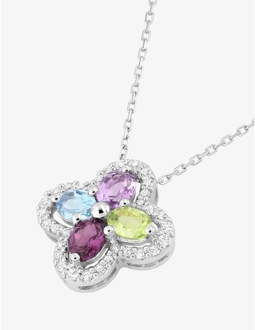 Collier or blanc 375 ‰,...