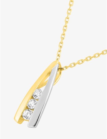 Collier or jaune 375 ‰,...