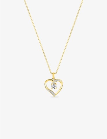 Collier cœur en or jaune...