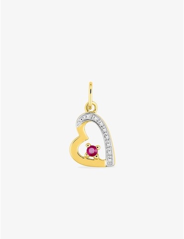 Pendentif cœur or jaune 375...