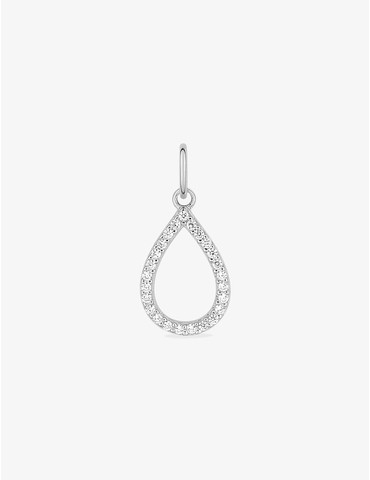 Pendentif or blanc 375 ‰ et...