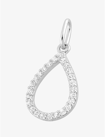 Pendentif or blanc 375 ‰ et...