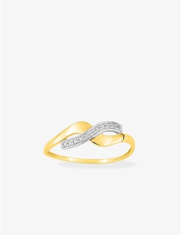 Bague fantaisie bicolore or...