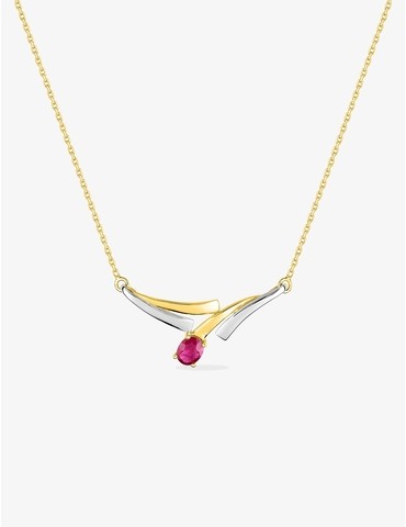 Collier fantaisie or 750‰...