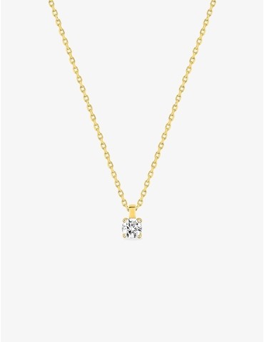 Collier solitaire plaqué or...