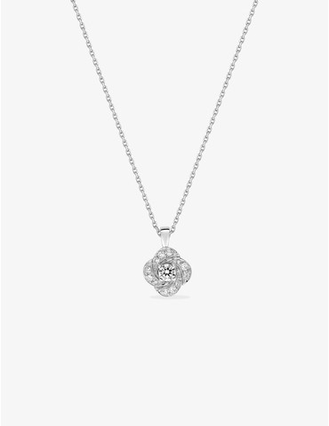 Collier floral or blanc...