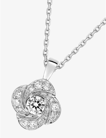 Collier floral or blanc...