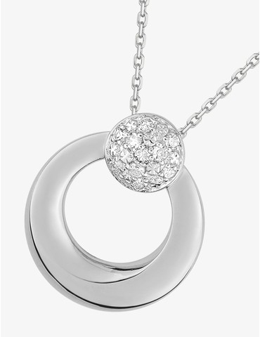 Collier cercle or blanc...