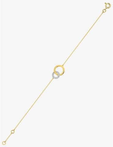Bracelet cercle or jaune...