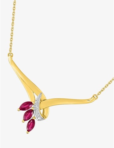 Collier floral or jaune...