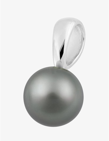 Pendentif or blanc 750‰ et...