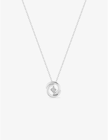 Collier spirale or blanc...