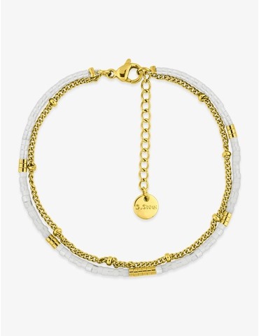 Bracelet double rang acier...